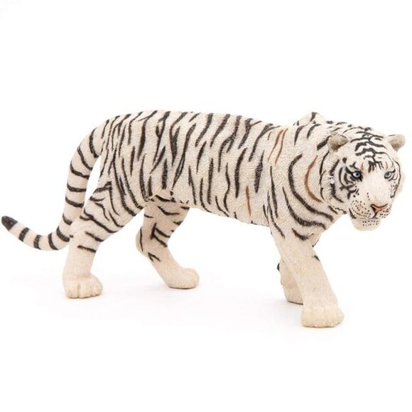White Tiger Figurine - Hand Painted Wild Animal Toy Action Figure - Papo - Picture 3 of 8